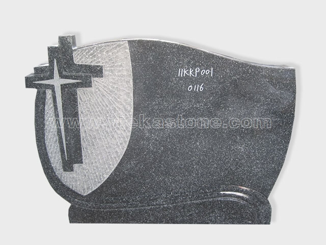 Cross Granite Tomb Headstone 027 - VIEKA - Natural Culture Stone, Slate