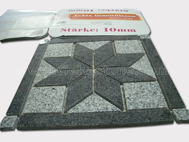 Granite Mosaic Tile Vieka Natural Culture Stone Slate Stacked Granite Mosaic Pattern Tile 001